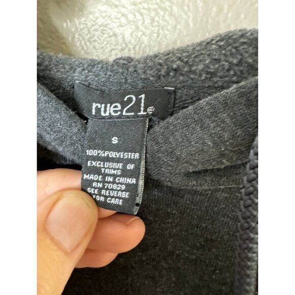 Rue 21 Women's Gray‎ Hoodie, gray hoodie, rue 21 hoodie, gray sweatshirt, - Picture 5 of 7